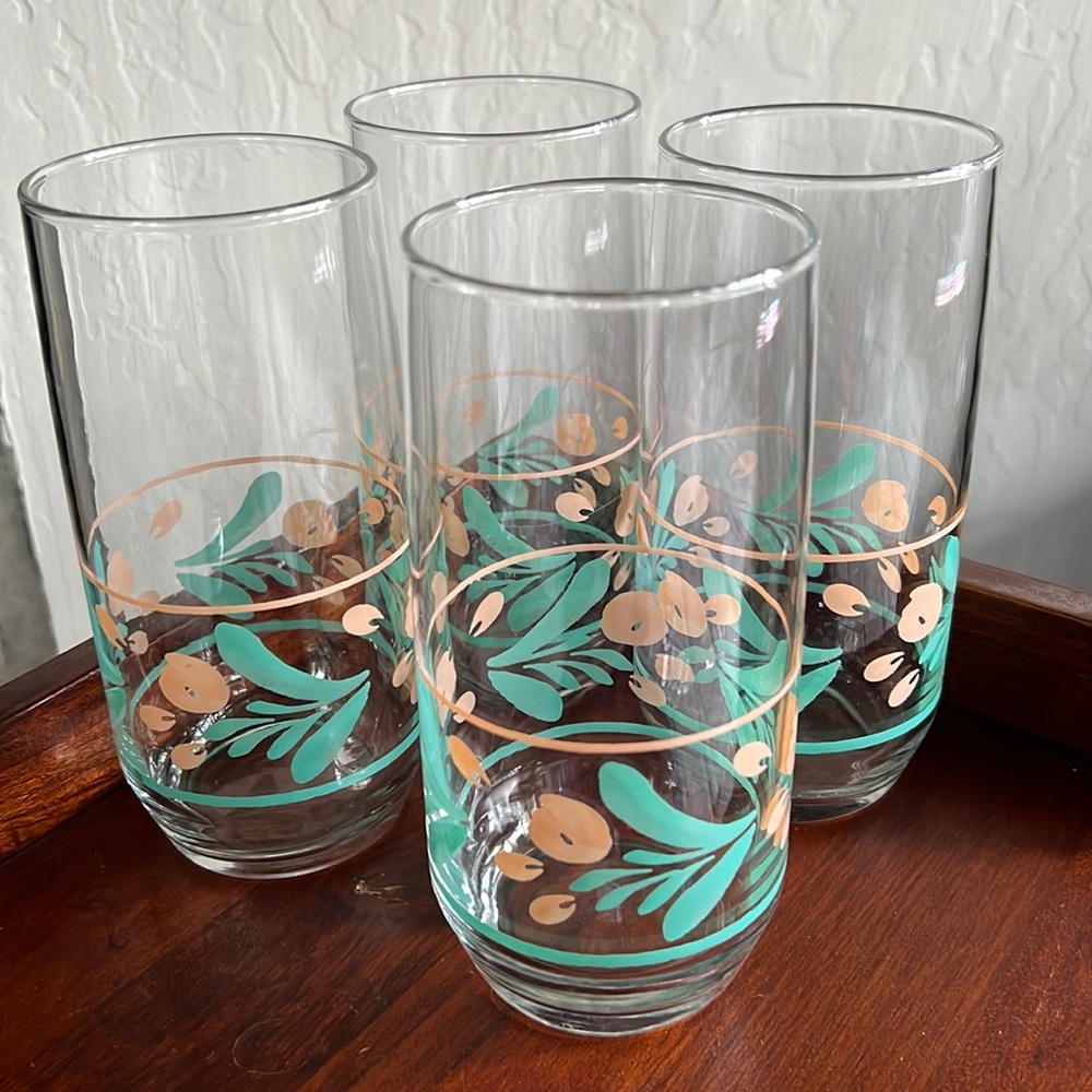 Libby Mid Century 4 Large Drinking Glasses